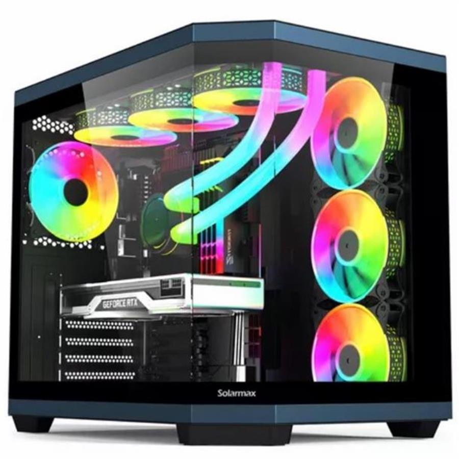 Gabinete gamer Solarmax CM-B950 4 FAN ARGB Negro