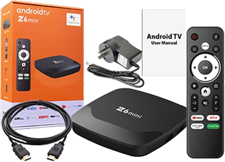REPRODUCTOR MULTIMEDIA Z6 MINI 1GB 8GB 1080P CONTROL REMOTO USA 2XAAA NO INCLUIDAS ANDROID 13 COMPATIBLE CON MAGISTV INCLUYE CABLE HDMI Y TRAFO 12V 1A