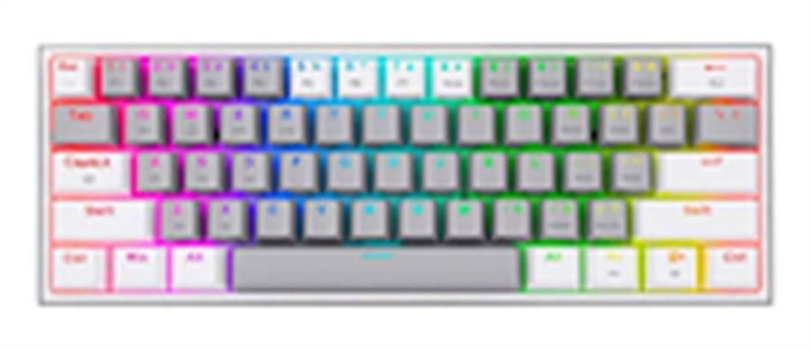 Teclado Redragon Fizz Pro White/Grey WIRELESS K616-RGB B SP