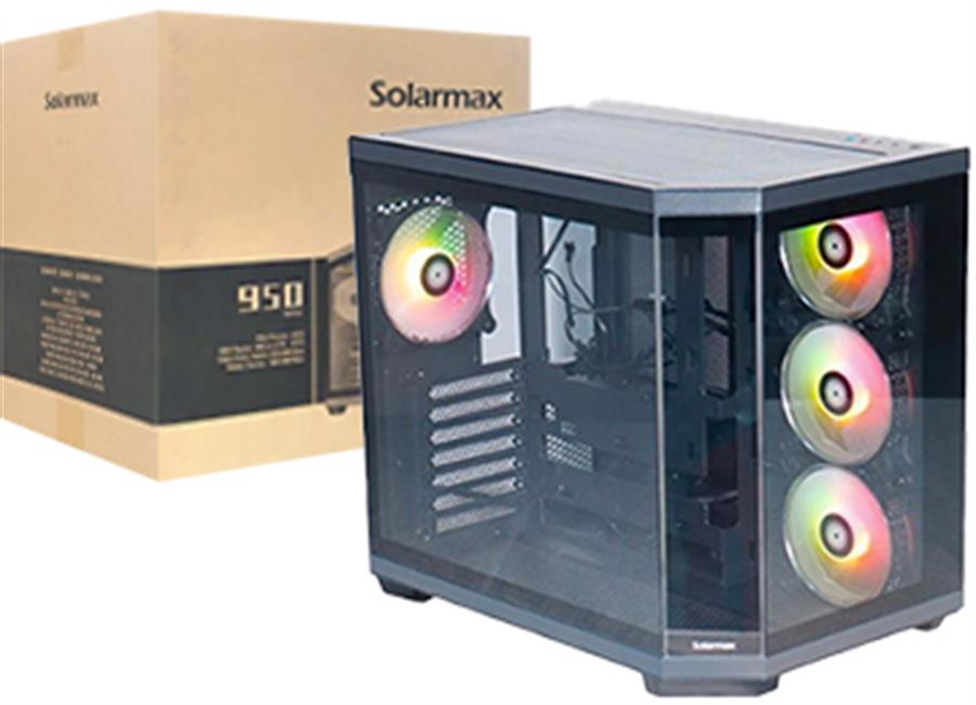Gabinete Solarmax CM-B950 Fan x4 ARGB TG Black
