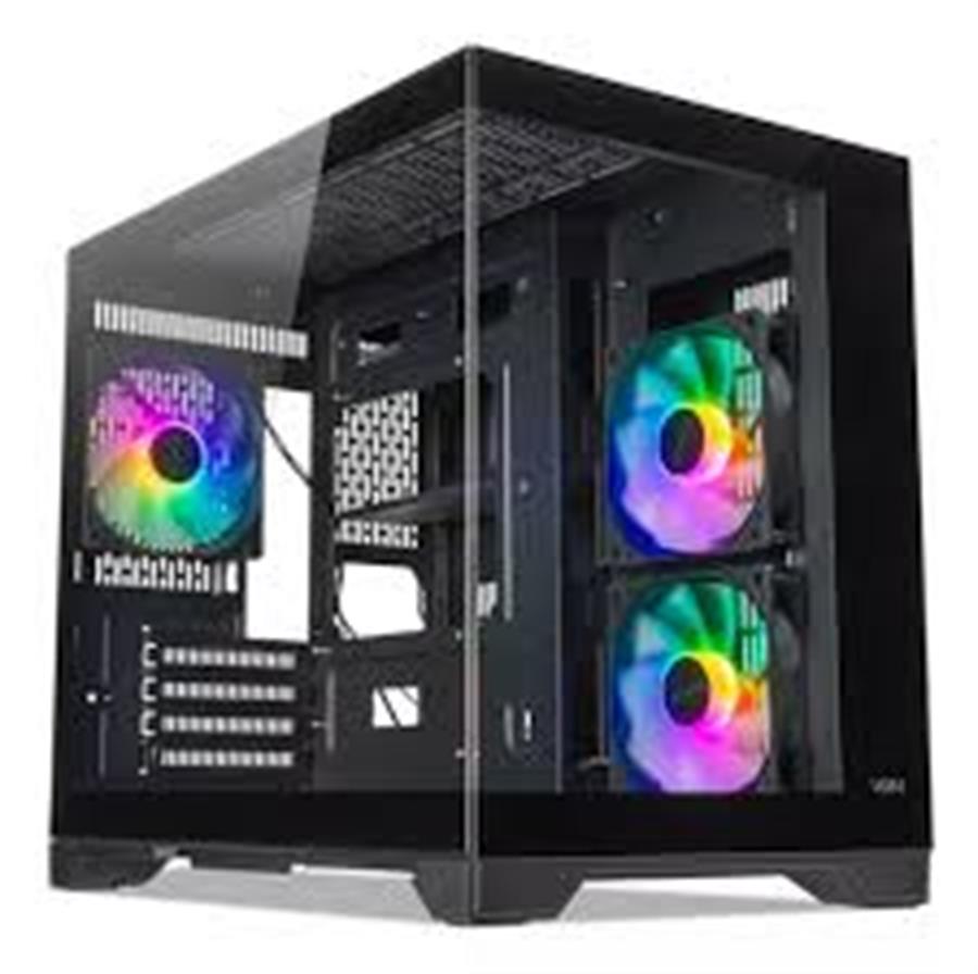 Gabinete Tecware Vxn Evo Doble Camara M-atx 3x Fans Argb Negro